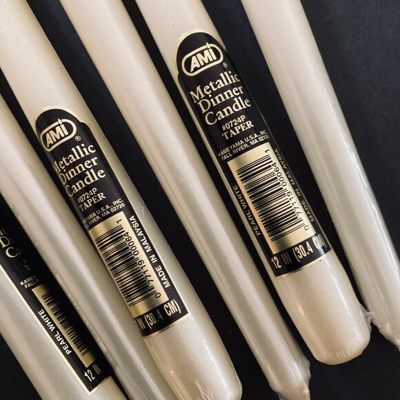 AMI Metallic 12" Tapered Dinner Candles NIB - Picture 5 of 5